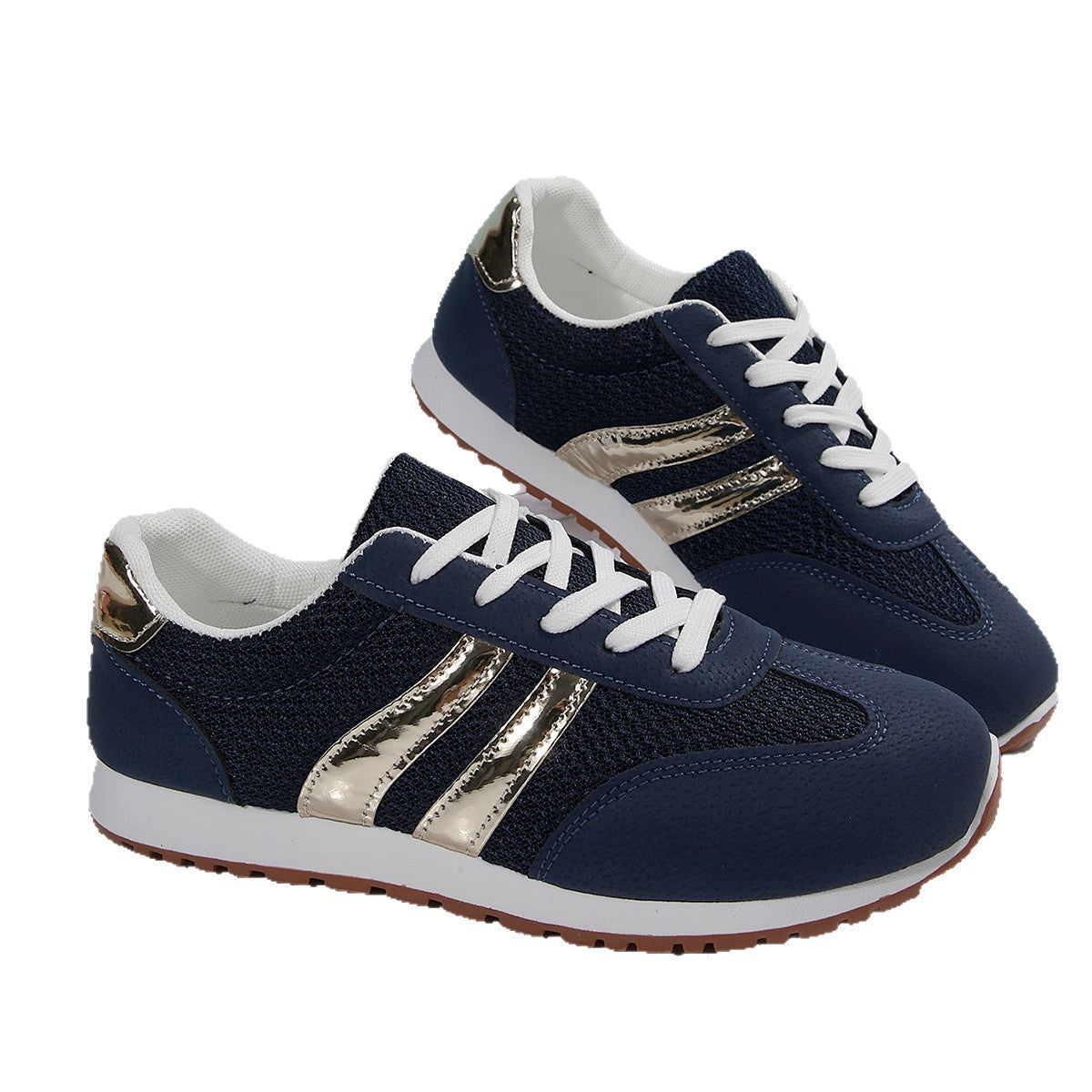 Damen Sportliche Sneakers mit metallischen Akzenten R&B