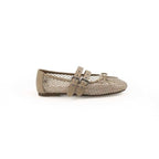 Damen Ballerinas mit doppeltem Riemen und funkelnder Optik R&B