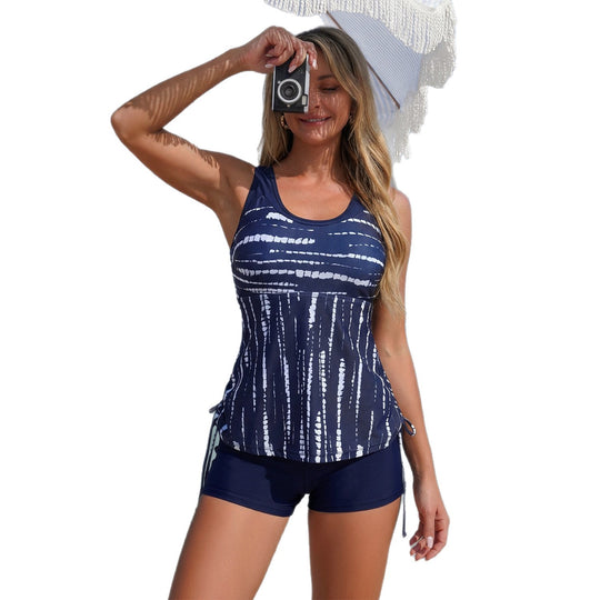 Damen Sportliche Badeoberteil mit integriertem Shorts R&B