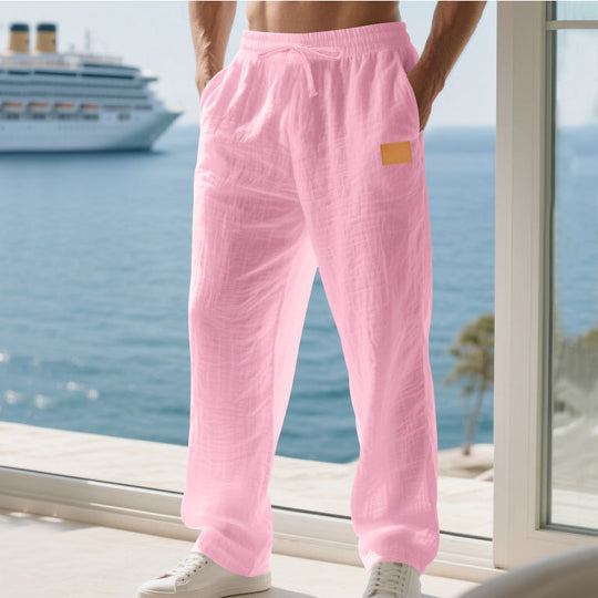 Herren Bequeme und luftige Sommerhose aus leichtem Leinenmaterial R&B