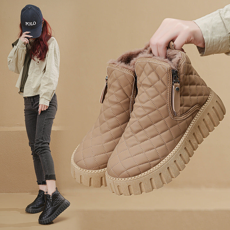 Damen Winterliche Stiefel mit isoliertem Innenfutter und praktischen Reißverschluss R&B