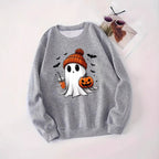 Damen Sweatshirt mit Halloween-Motiv