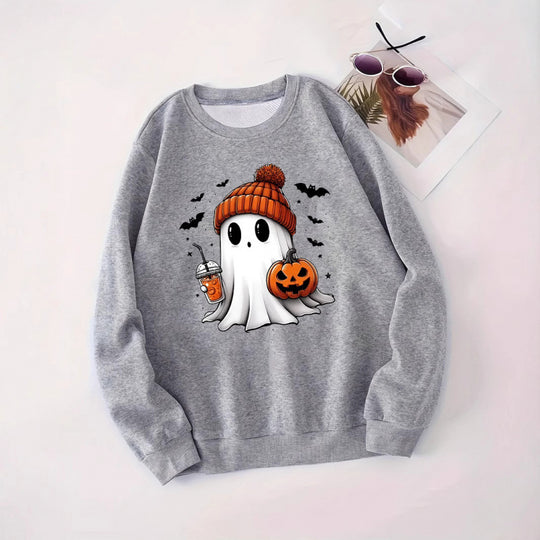 Damen Sweatshirt mit Halloween-Motiv R&B
