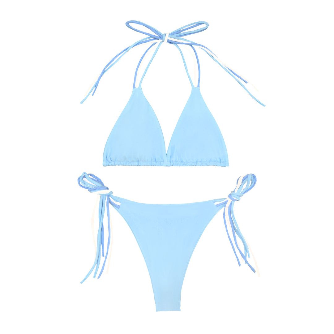 Damen Triangel-Bikini mit verspielten Bindebändern R&B