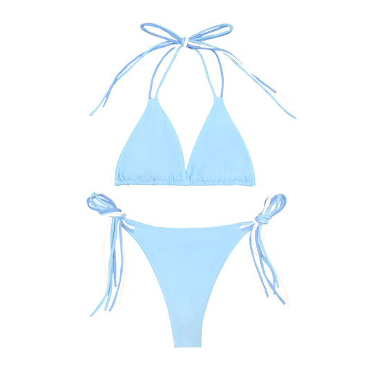 Damen Triangel-Bikini mit elegante Bindebänder R&B