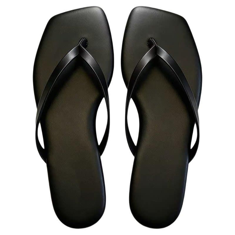 Damen modische Zehentrenner-Sandalen mit bequemem Fußbett R&B