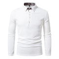 Herren Langarm Poloshirt mit außergewöhnlichem Kragen-Design R&B