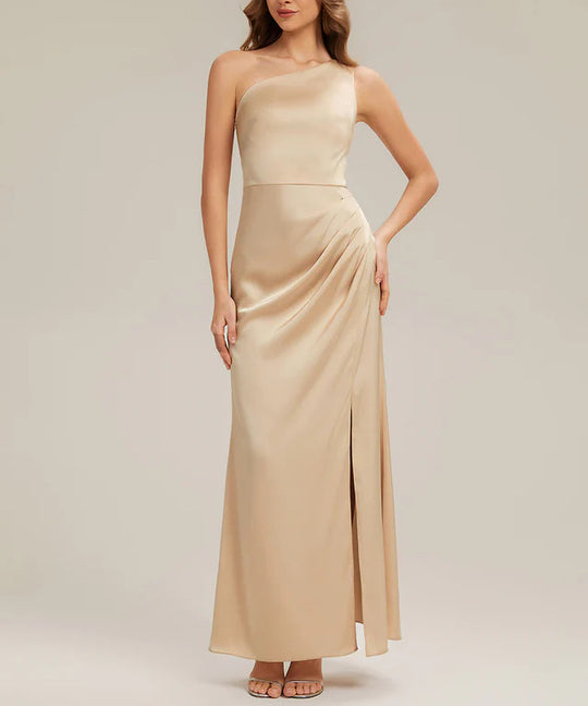 Damen Elegantes One-Shoulder Abendkleid mit Drapierung R&B