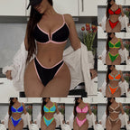 Damen Push-up Bikini mit stylischem V-Ausschnitt
