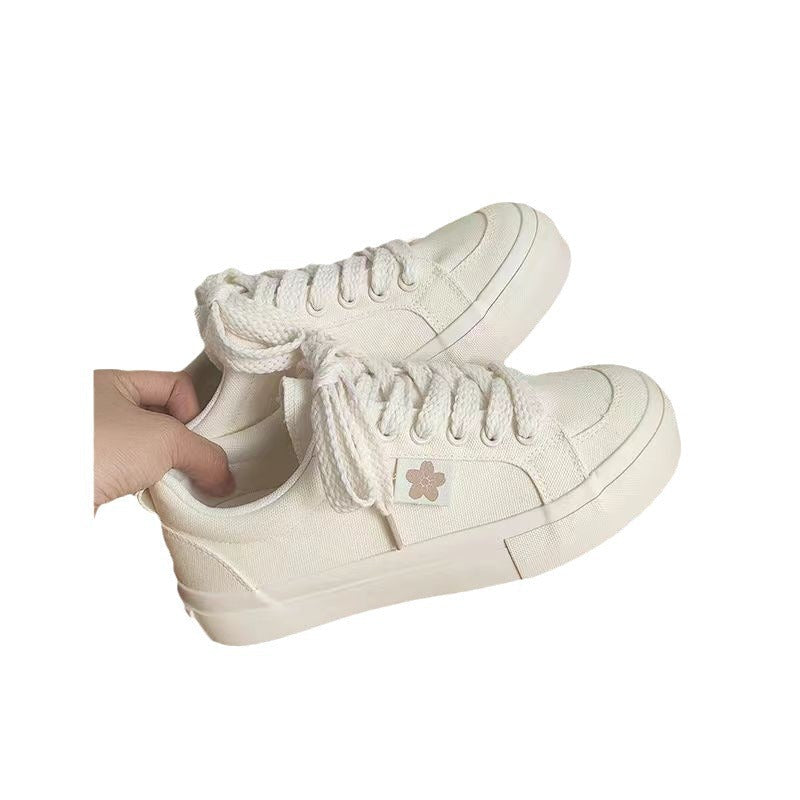Damen Modische Sneakers aus hochwertigem Canvas mit eleganter Plattformsole