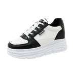 Damen modische Plateau-Sneaker mit rutschfester Sohle und bequemer Polsterung R&B