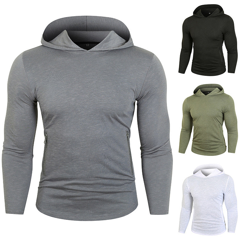 Herren Sportlicher Kapuzenpullover mit funktionalen Reißverschlusstaschen