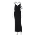 Damen Maxikleid mit verführerischem Schnitt und raffinierten Rüschendetails R&B
