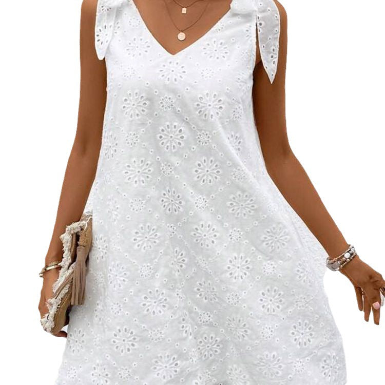 Damen Sommerkleid mit verspielten Schleifen von R&B