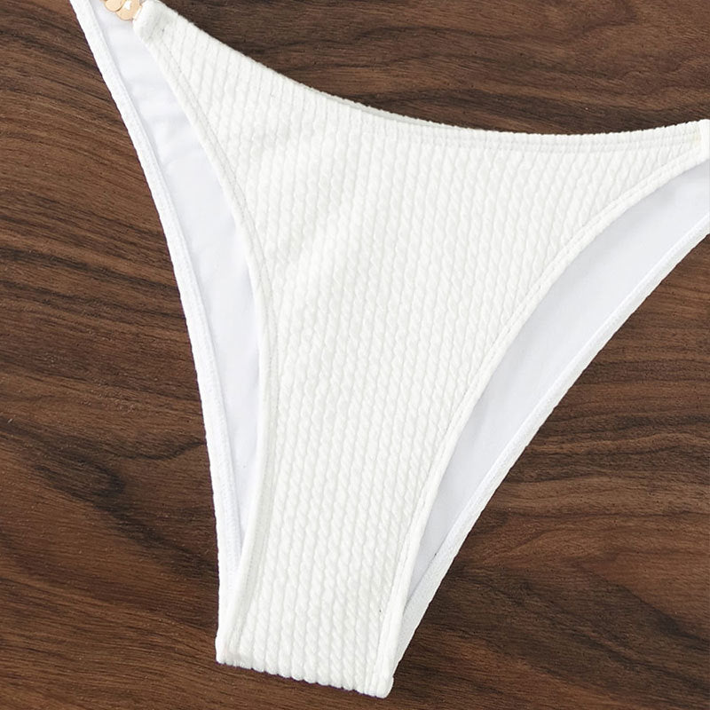 Damen Triangel-Bikini mit elegantem Stützband und modischen Akzenten R&B