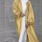 Damen eleganter Longcardigan aus fließendem Material mit weitem Schnitt R&B