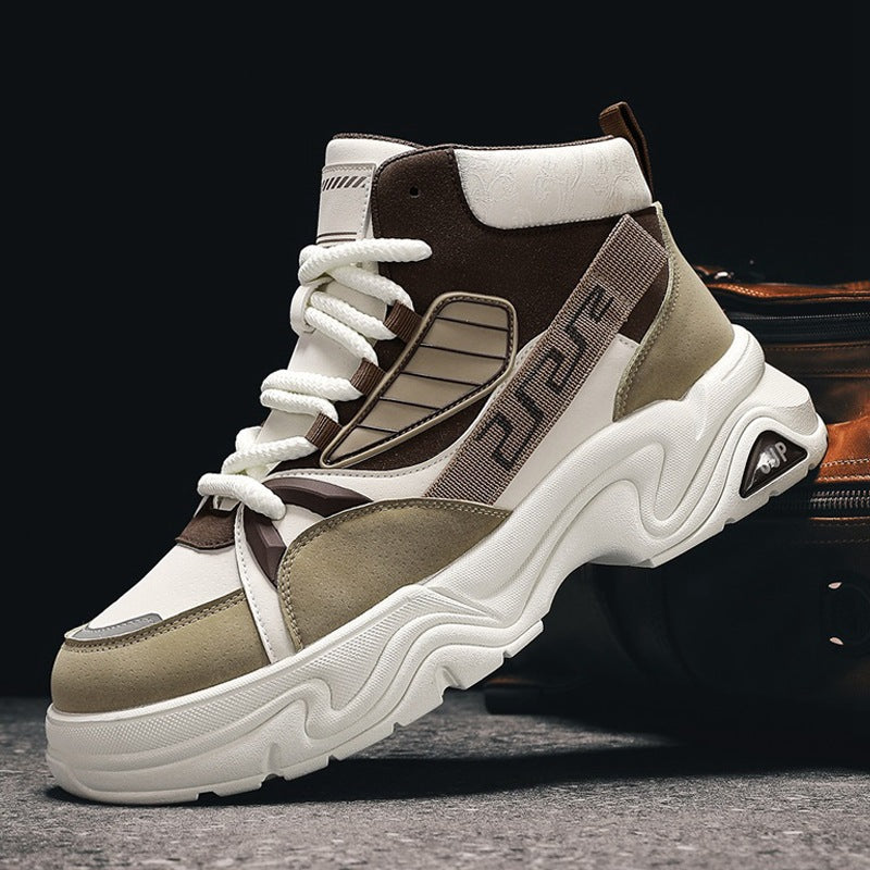 Damen Sportliche High-Top Sneakers mit kontrastierenden Designs und rutschfester Sohle R&B