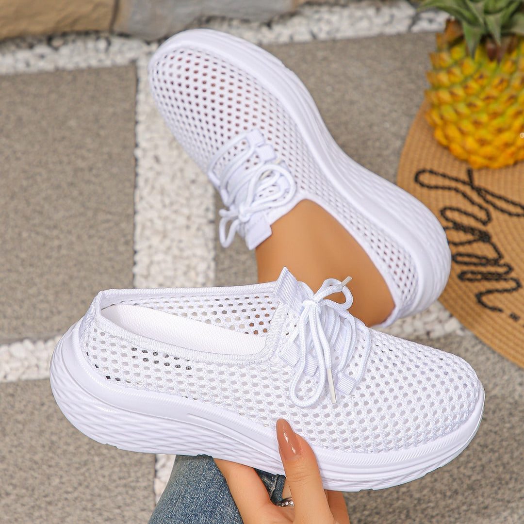 Damen atmungsaktive Sneaker mit elastischem Obermaterial und komfortabler Sohle R&B