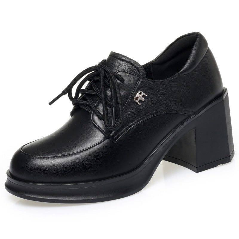 Damen Elegante Schnürpumps mit modischem Blockabsatz