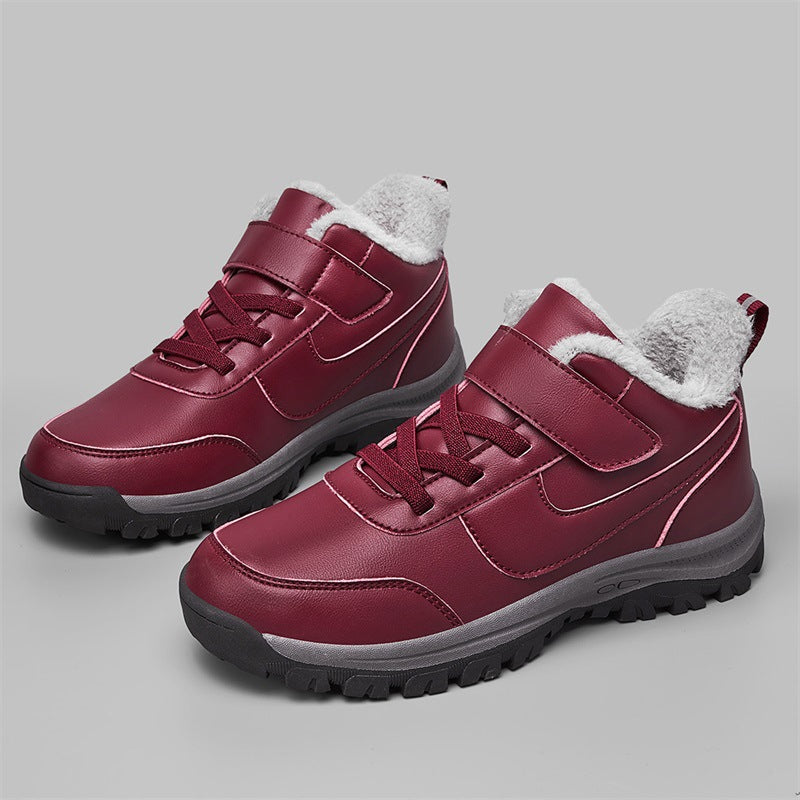 Damen Warmgefütterte Winterstiefel mit rutschfester Sohle und verstellbarem Klettverschluss R&B
