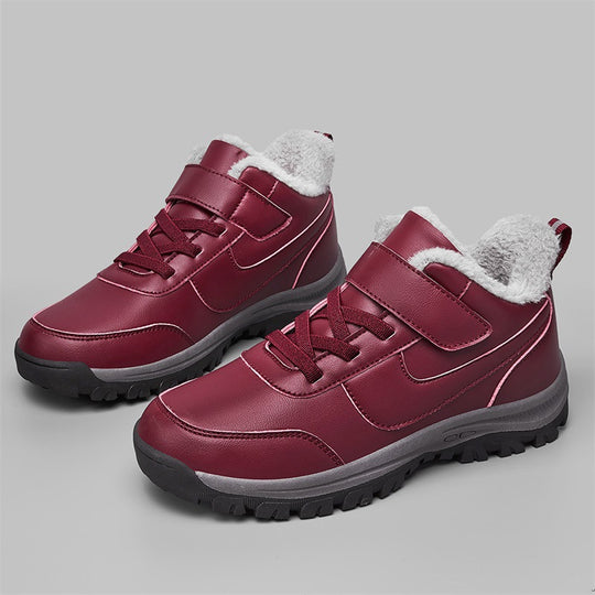 Damen Warmgefütterte Winterstiefel mit rutschfester Sohle und verstellbarem Klettverschluss R&B