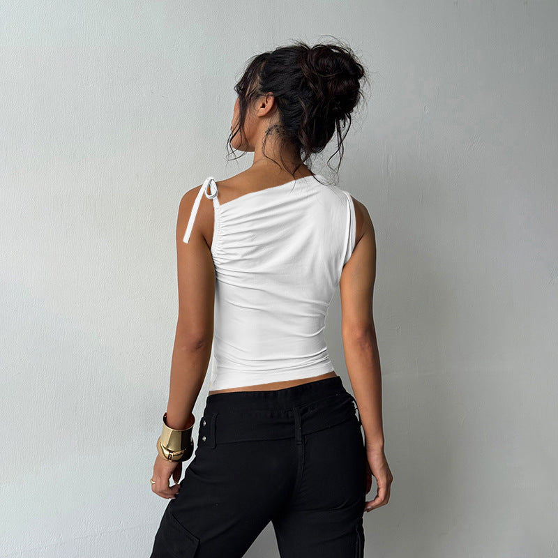 Damen Figurbetontes Top mit feinen Rüschendetails R&B