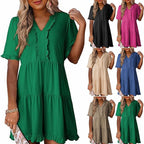 Damen luftiges Sommerkleid mit Rüschendetails R&B