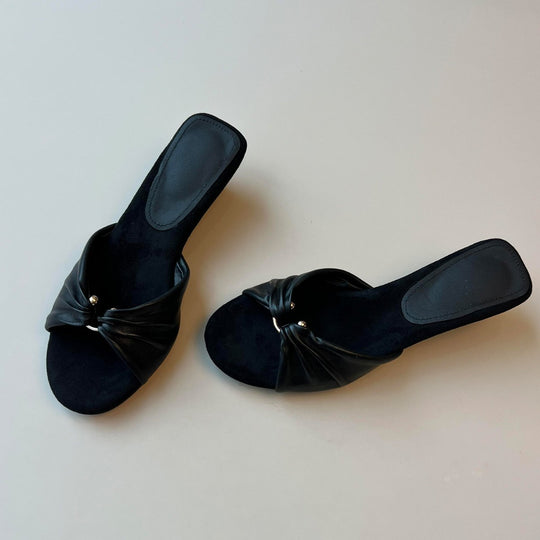 Damen Pantoletten mit elegantem Knoten-Design und komfortabler Fußbettgestaltung R&B