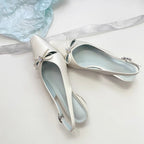 Damen Slingback-Pumps mit elegantem Schleifendetail und geschmackvoller Verzierung
