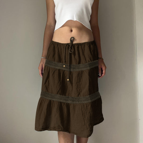Damen Maxirock mit vielfältigen Patchwork-Mustern R&B