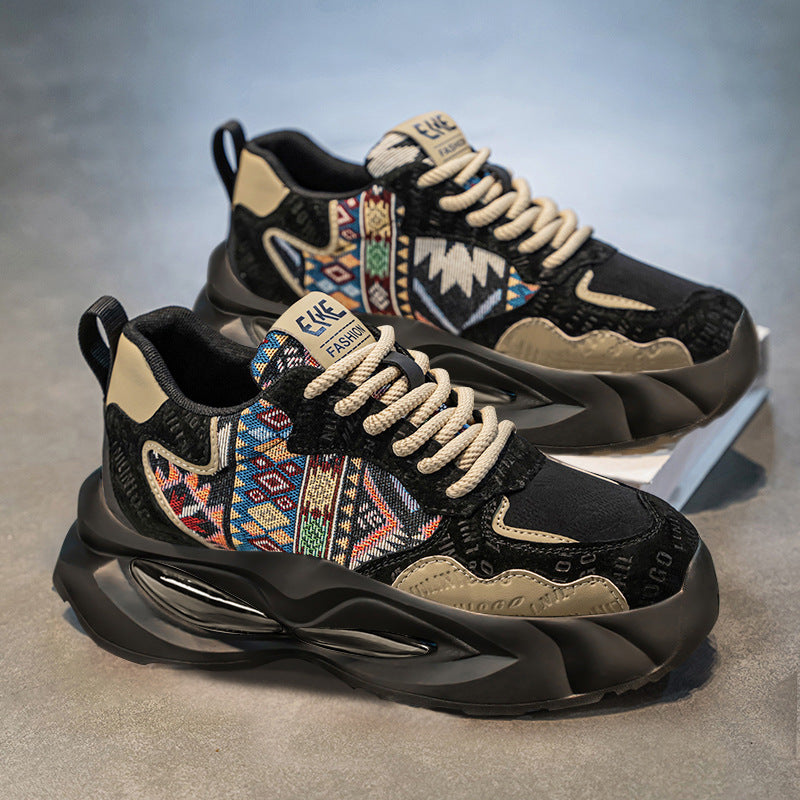 Damen Sportliche Sneakers mit Ethno-Muster R&B
