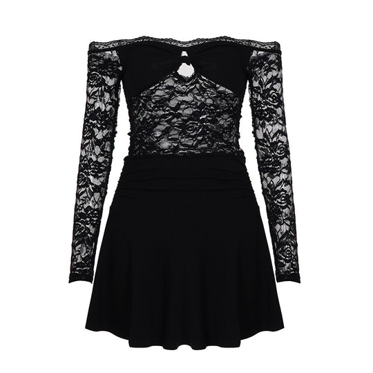 Damen Strandkleid mit zarten Spitzenakzenten und verführerischer Schnürung R&B