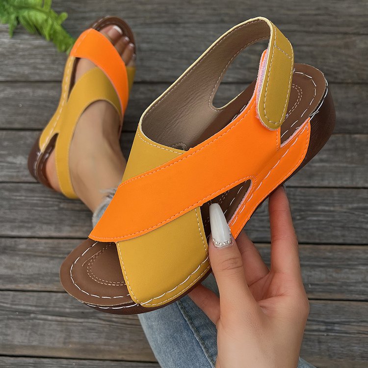 Damen Komfortable Wedge-Sandalen mit atmungsaktiven Riemen und modischem Schnitt R&B
