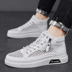 Damen High-Top Sneakers mit atmungsaktivem Netzdesign und dämpfender Sohle R&B