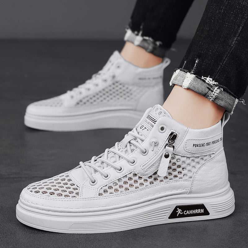 Damen High-Top Sneakers mit atmungsaktivem Netzdesign und dämpfender Sohle R&B