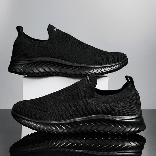 Damen Sportliche Slip-On Sneakers mit flexiblem Strickoberteil R&B
