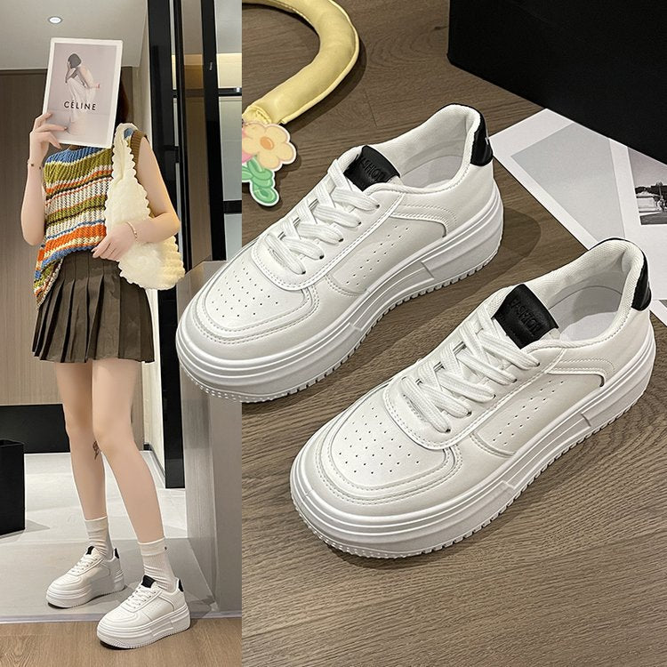 Damen modische Plateau-Sneaker mit atmungsaktivem Obermaterial und rutschfester Sohle R&B