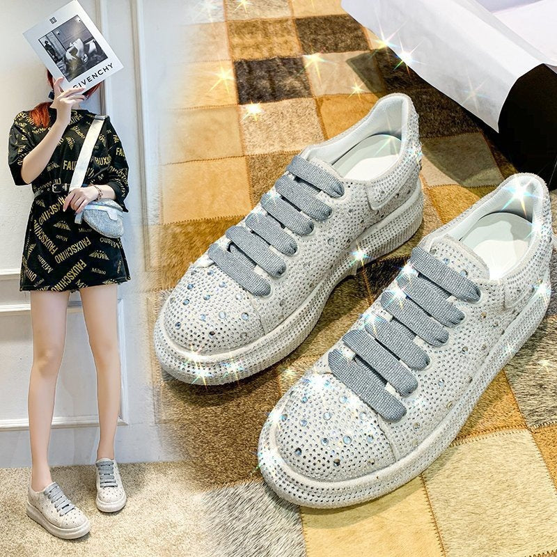Damen Strass Verzierter Sneaker R&B