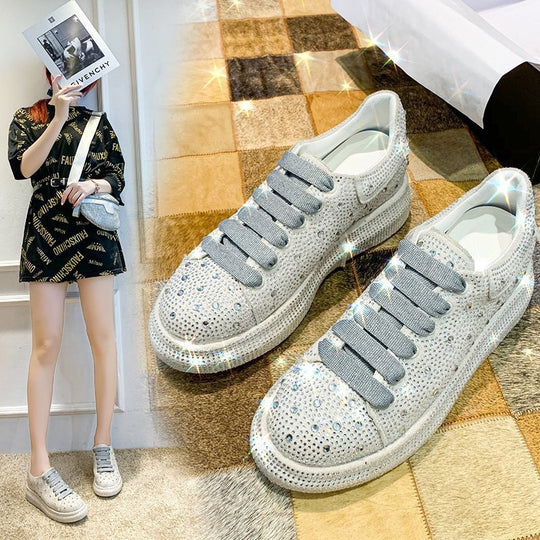 Damen Strass Verzierter Sneaker R&B