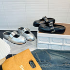 Damen Clogs mit modischem Riemen und dekorativen Schmuckdetails R&B