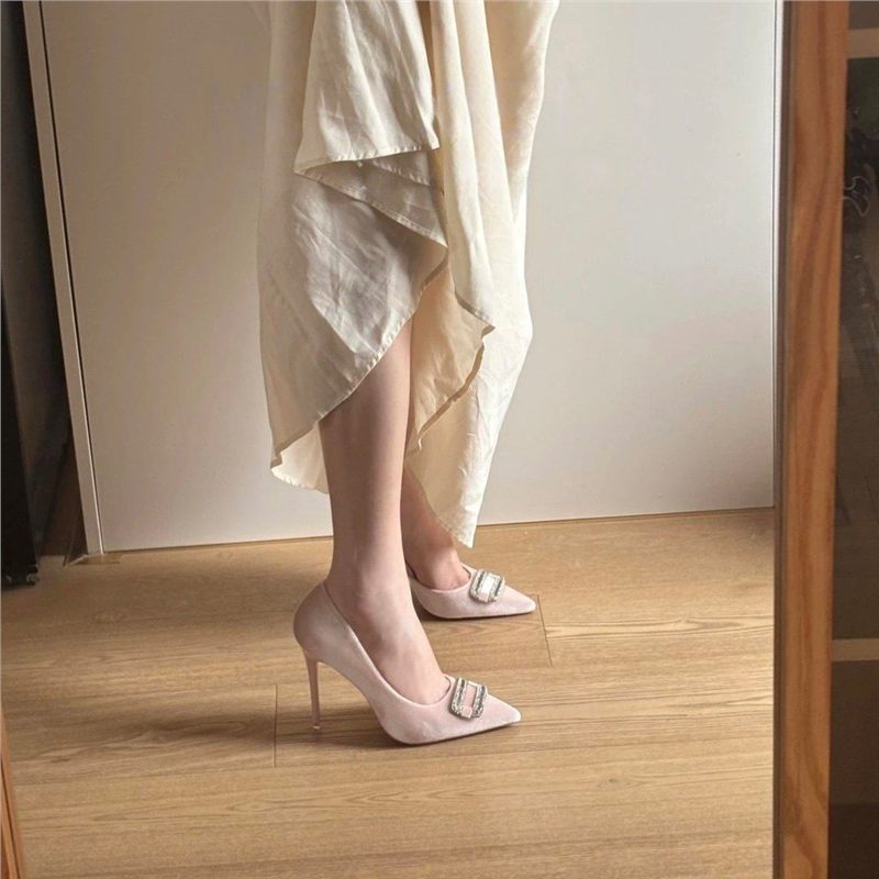 Damen elegante High Heel Pumps mit funkelnden Strassdetails R&B
