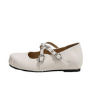 Damen Ballerinas mit modischem Riemchen-Design und hochwertiger Lederverarbeitung R&B