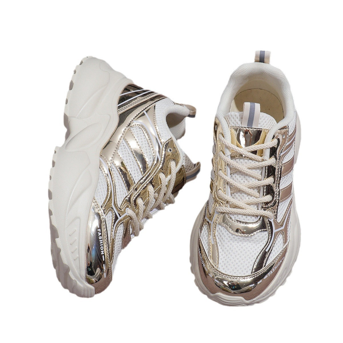 Damen Sportliche Chunky Sneakers mit atmungsaktiver Mesh-Oberfläche