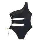 Damen Einseitiger Badeanzug mit modernem Cut-Out und sportlichem Schnitt R&B