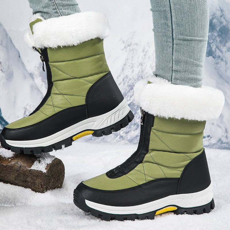 Damen thermoisolierte Winterstiefel mit Außensohle und bequemem Futter R&B