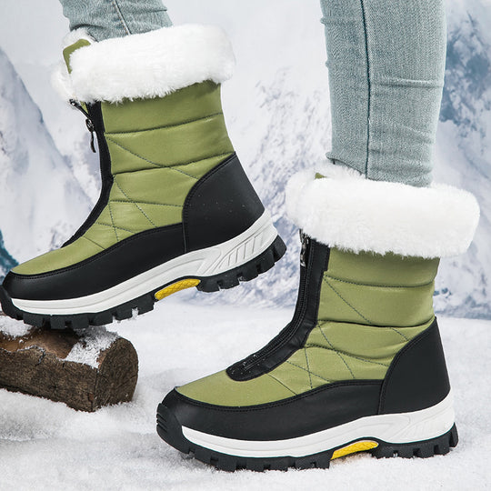 Damen thermoisolierte Winterstiefel mit Außensohle und bequemem Futter R&B