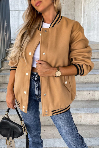 R&B | Taschen Kontrast Baseball Wolljacke