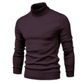 Herren Strickpullover mit hohem Kragen und feinem Rippmuster R&B