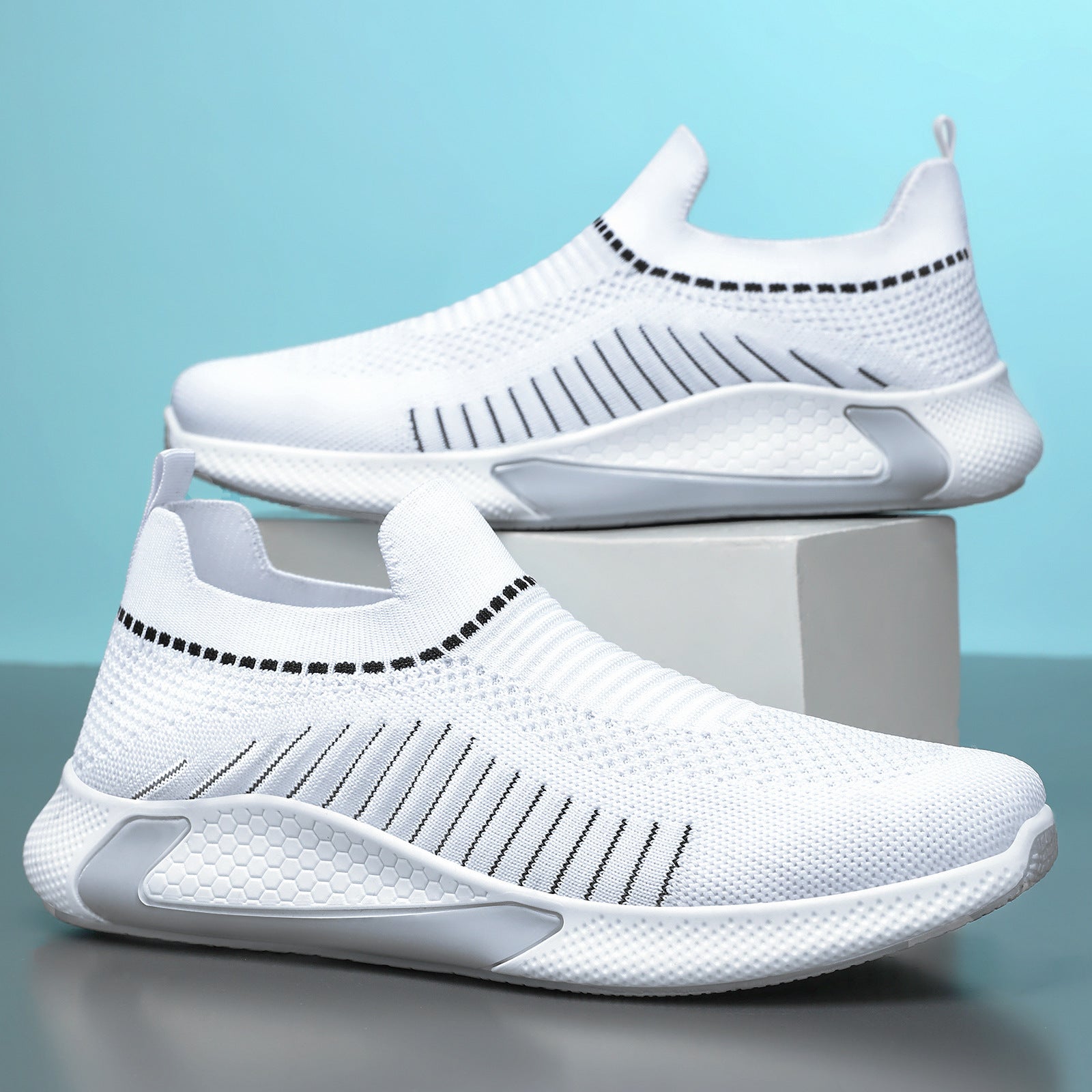 Damen Elastische Sneakers mit innovativem 3D-Strickdesign