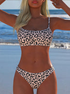 Damen Bikini-Set mit modernen Leopardenmuster und komfortablem Schnitt
